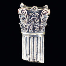 Load image into Gallery viewer, Top part of Corinthian order column Silver Brooch - High Quality Item
