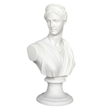 Load image into Gallery viewer, Artemis Goddess of Hunt Alabaster Bust Sculpture - Diana Mistress of Animals
