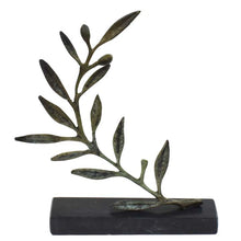 Load image into Gallery viewer, Bronze Olive Branch on Marble Base - Ancient Greece Olympic Games Trophy
