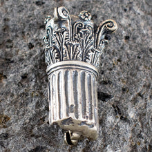 Load image into Gallery viewer, Top part of Corinthian order column Silver Brooch - High Quality Item
