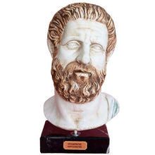 Load image into Gallery viewer, Hippocrates head bust on marble base - Western medicine - Hippocratic Oath
