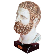 Load image into Gallery viewer, Hippocrates head bust on marble base - Western medicine - Hippocratic Oath
