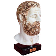 Load image into Gallery viewer, Hippocrates head bust on marble base - Western medicine - Hippocratic Oath
