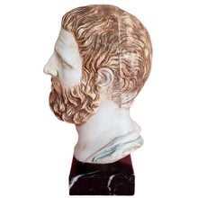 Load image into Gallery viewer, Hippocrates head bust on marble base - Western medicine - Hippocratic Oath
