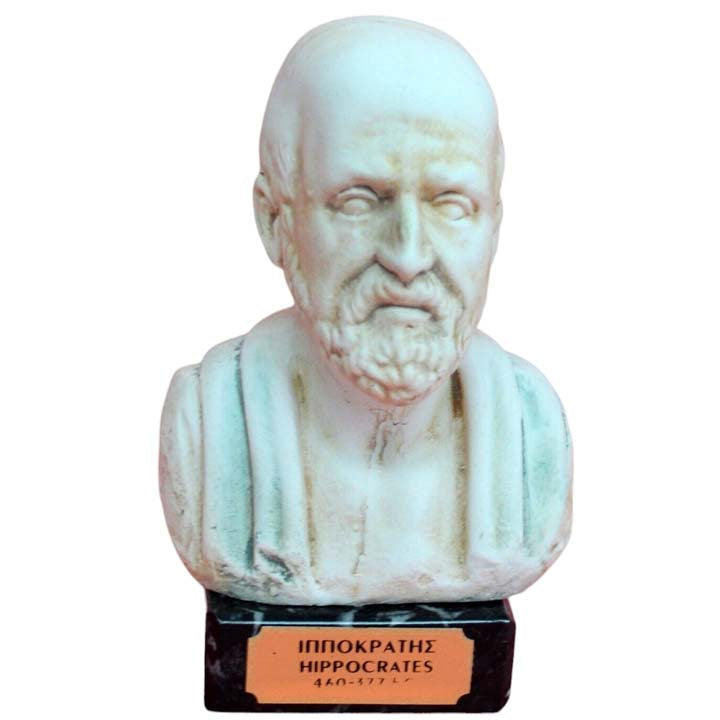 Hippocrates small head bust on marble base - Western medicine - Hippoc ...