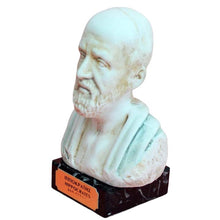 Load image into Gallery viewer, Hippocrates small head bust on marble base - Western medicine - Hippocratic Oath
