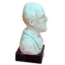 Load image into Gallery viewer, Hippocrates small head bust on marble base - Western medicine - Hippocratic Oath
