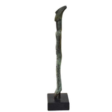 Load image into Gallery viewer, Cycladic Bronze Idol statue on marble base - Ancient Greek Art Abstract Simplicity
