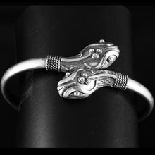 Load image into Gallery viewer, Minoan Snakes Silver Bracelet - Ancient Crete Greece
