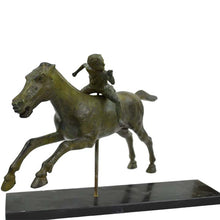 Load image into Gallery viewer, Jockey of Artemision pure bronze sculpture - Athens museum reproduction statue
