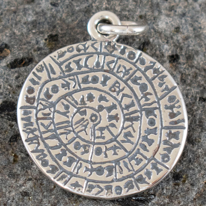 Phaistos Disk Quality Pendant - Sterling Silver - Ancient Greece