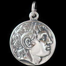 Load image into Gallery viewer, Alexander The Great Silver Coin Large Pendant - Macedonia Vergina King Lysimachos
