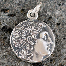 Load image into Gallery viewer, Alexander The Great - Lysimachos Silver Coin Pendant - Macedonia Vergina King
