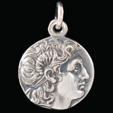 Load image into Gallery viewer, Alexander The Great - Lysimachos Silver Coin Pendant - Macedonia Vergina King
