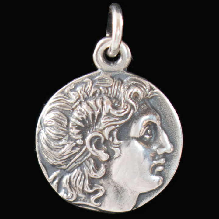 Alexander The Great - Lysimachos Silver Coin Pendant - Macedonia Vergina King