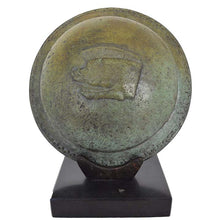 Load image into Gallery viewer, Bronze mini shield with Wild Boar and Greek Meander Design
