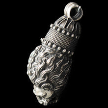 Load image into Gallery viewer, Lion Head Sterling Silver X-Large Pendant - Strength Symbol
