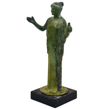 Load image into Gallery viewer, Kore with Pigeon - Ancient Greek Women Bronze statue sculpture - Maiden Korai
