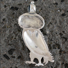 Load image into Gallery viewer, Owl Of Wisdom Large Silver Pendant - Goddess Athena Symbol
