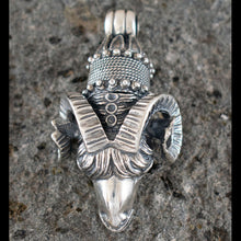 Load image into Gallery viewer, Ram&#39;s Head Sterling Silver X-Large Pendant - Nobility - Ancient Greece
