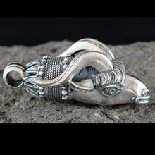 Load image into Gallery viewer, Sterling Silver X-Large Pendant Capricorn Head - Ancient Greece
