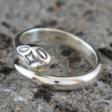 Load image into Gallery viewer, Minoan Snake Silver Ring Size Between Us 6 to 8 1/2 - Crete
