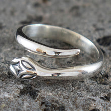 Load image into Gallery viewer, Minoan Snake Silver Ring Size Between Us 6 to 8 1/2 - Crete
