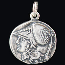 Load image into Gallery viewer, Goddess Athena - Mythical Horse Pegasus - Corinth Stater Coin Silver Pendant
