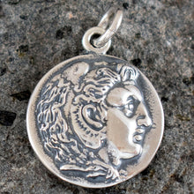 Load image into Gallery viewer, Alexander The Great Hercules Silver Coin Pendant - Macedonia King - Amphipolis Coin
