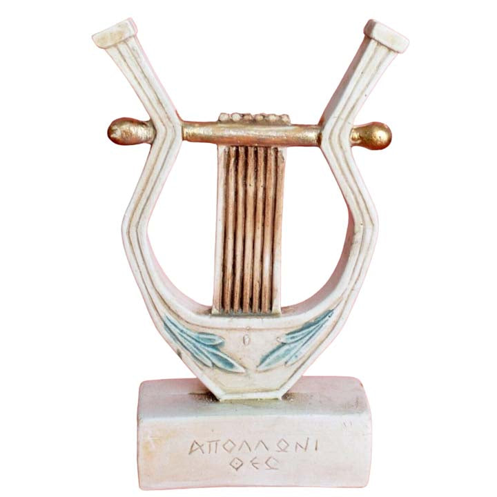 Lyre of Apollo small casting stone sculpture - Olympian God of music and poetry