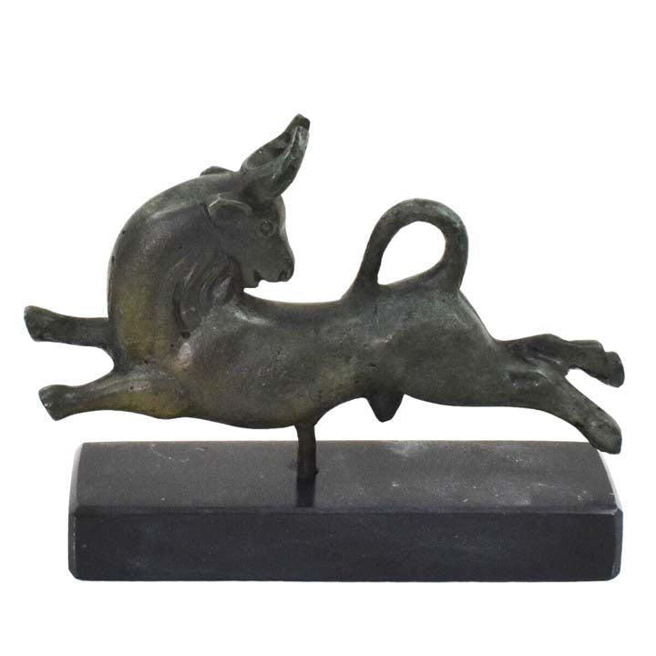 Bull Leaping small Bronze Item - Minoan Period Fresco - Ancient Greece Crete