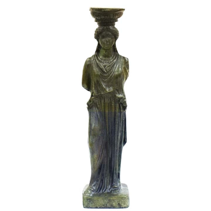 Caryatid bronze statue sculpture - Ancient Greek Architectural column Acropolis