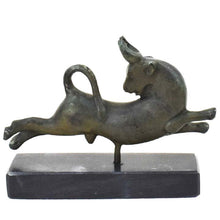 Load image into Gallery viewer, Bull Leaping small Bronze Item - Minoan Period Fresco - Ancient Greece Crete
