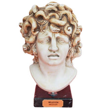 Load image into Gallery viewer, Medusa small head bust on marble base - Medousa - Snake Lady - Serpent Monster
