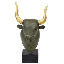 Load image into Gallery viewer, Minoan Bull Bronze small Head - Minoan Art - Knossos - Ancient Crete - Heraklion
