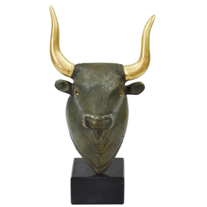 Minoan Bull Bronze small Head - Minoan Art - Knossos - Ancient Crete - Heraklion