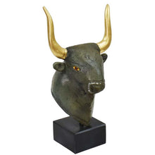 Load image into Gallery viewer, Minoan Bull Bronze small Head - Minoan Art - Knossos - Ancient Crete - Heraklion
