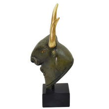 Load image into Gallery viewer, Minoan Bull Bronze small Head - Minoan Art - Knossos - Ancient Crete - Heraklion
