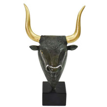 Load image into Gallery viewer, Minoan Bull Bronze small Head - Minoan Art - Knossos - Ancient Crete Greece
