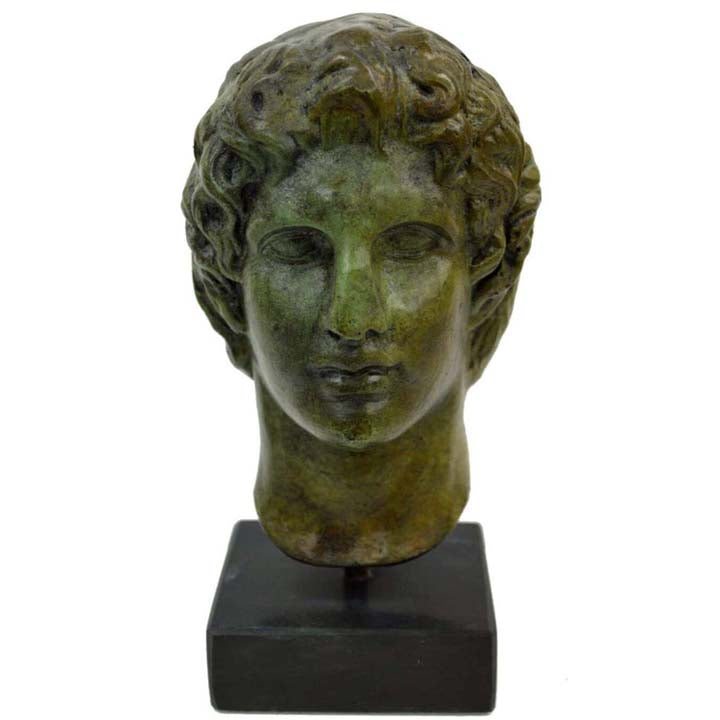 Alexander the Great Macedonian bronze statue bust - King Of Vergina - Phillip II