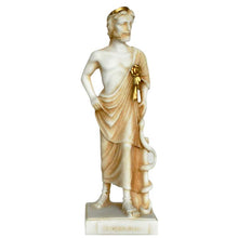 Load image into Gallery viewer, Asclepius God of Medicine and Healing small Alabaster aged statue - Health God
