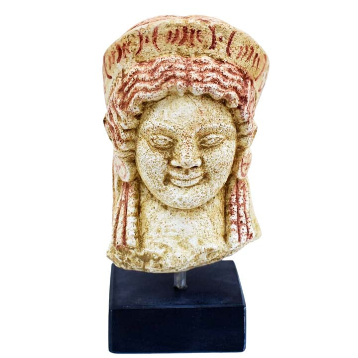 Ancient Greek women Kore small head bust - Maiden Korai - Museum Reproduction