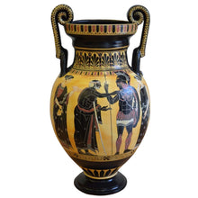 Load image into Gallery viewer, Achilles Hector Menelaos Paris - Trojan War Theme - Amphora Vase
