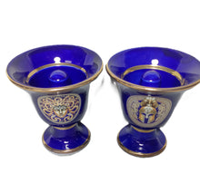 Load image into Gallery viewer, Medusa and Helmet Design Pythagorean 2 cups high quality set Pythagoras blue
