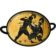 Load image into Gallery viewer, Achilles and Penthesileia Black Figure small Kylix Vase by Exekias - British Museum
