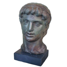 Load image into Gallery viewer, Apollo Head Bust - Bronze color effect - Olympian God of light sun music poetry
