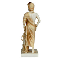 Load image into Gallery viewer, Asclepius God of Medicine and Healing small Alabaster aged statue - Health God
