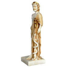 Load image into Gallery viewer, Asclepius God of Medicine and Healing small Alabaster aged statue - Health God
