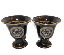 Load image into Gallery viewer, Medusa and Helmet Design Pythagorean 2 cups high quality set Pythagoras black
