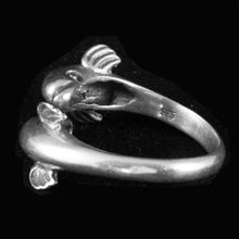 Load image into Gallery viewer, Minoan Dolphins Head Silver Ring Size Between Us 6 to 8 1/2 - High Quality Item
